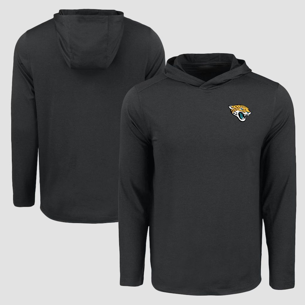 Men 2026 NFL Jacksonville Jaguars Hooded long sleeved T-shirt black 06